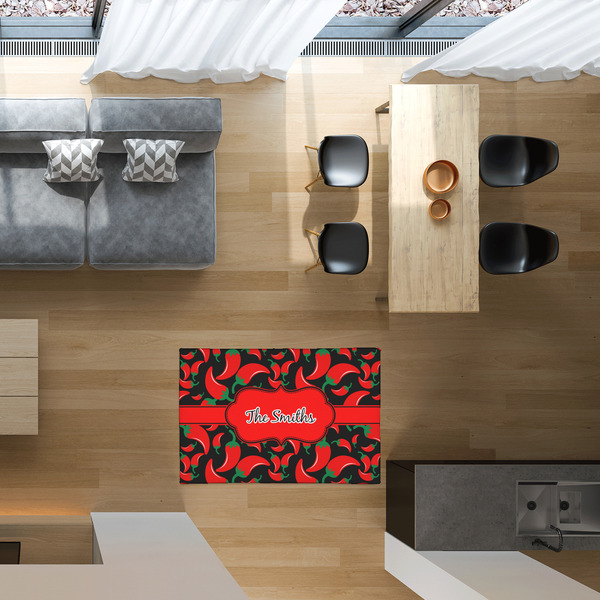Chili Peppers 2'x3' Indoor Area Rugs - IN CONTEXT