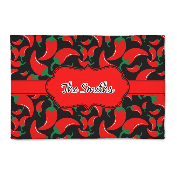 Custom Chili Peppers 2' x 3' Indoor Area Rug (Personalized)