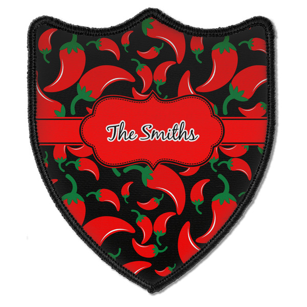 Custom Chili Peppers Iron On Shield Patch B w/ Name or Text