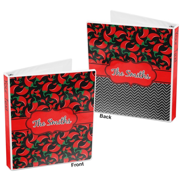 Chili Peppers 3-Ring Binder Front and Back