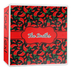 Chili Peppers 3-Ring Binder - 2 inch (Personalized)