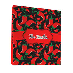 Chili Peppers 3 Ring Binder - Full Wrap - 1" (Personalized)