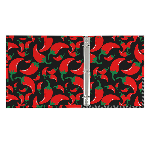 Chili Peppers 3 Ring Binders - Full Wrap - 1" - OPEN INSIDE