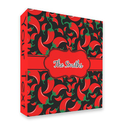 Chili Peppers 3 Ring Binder - Full Wrap - 2" (Personalized)