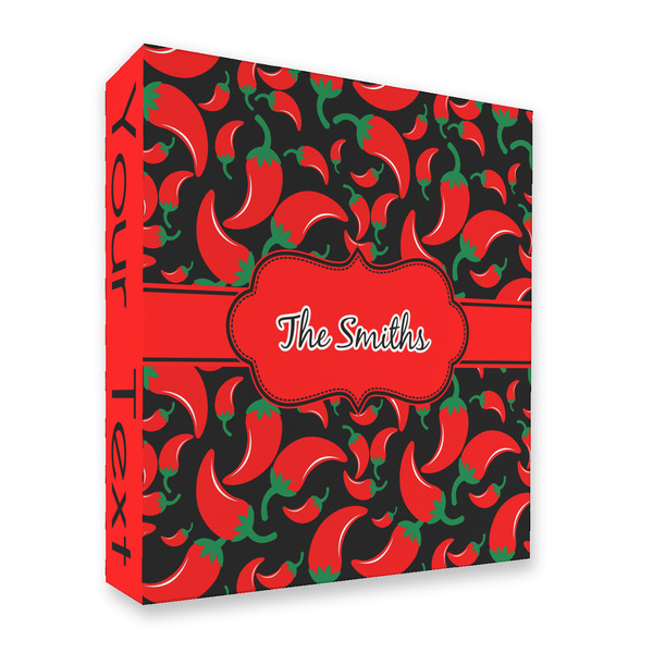 Custom Chili Peppers 3 Ring Binder - Full Wrap - 2" (Personalized)