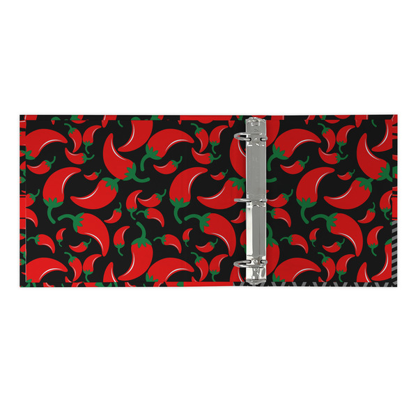 Chili Peppers 3 Ring Binders - Full Wrap - 2" - OPEN INSIDE