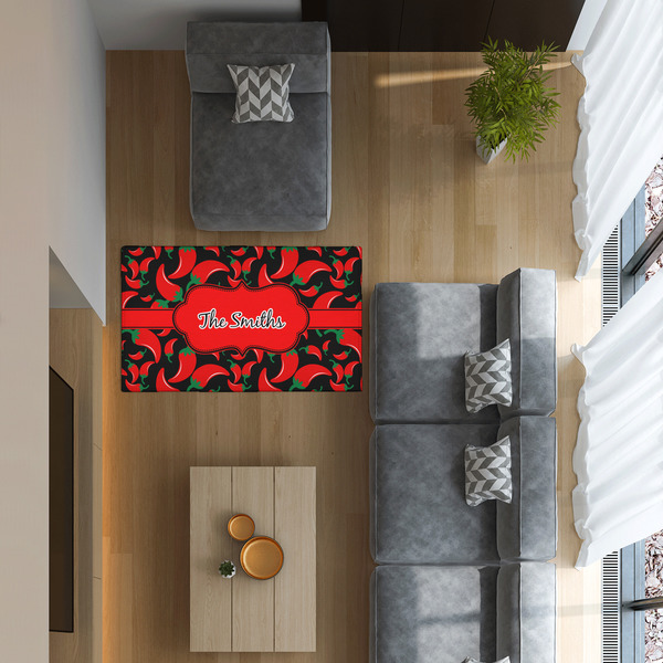 Chili Peppers 3'x5' Indoor Area Rugs - IN CONTEXT