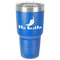 Chili Peppers 30 oz Stainless Steel Ringneck Tumbler - Blue - Front