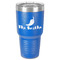 Chili Peppers 30 oz Stainless Steel Tumbler - Royal Blue - Single-Sided (Personalized)