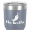 Chili Peppers 30 oz Stainless Steel Ringneck Tumbler - Grey - Close Up
