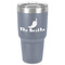Chili Peppers 30 oz Stainless Steel Ringneck Tumbler - Grey - Front