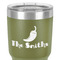 Chili Peppers 30 oz Stainless Steel Ringneck Tumbler - Olive - Close Up
