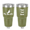 Chili Peppers 30 oz Stainless Steel Tumbler - Olive - Double-Sided (Personalized)
