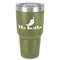 Chili Peppers 30 oz Stainless Steel Ringneck Tumbler - Olive - Front