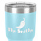 Chili Peppers 30 oz Stainless Steel Ringneck Tumbler - Teal - Close Up