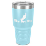 Chili Peppers 30 oz Stainless Steel Tumbler - Teal - Single-Sided (Personalized)