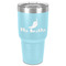 Chili Peppers 30 oz Stainless Steel Ringneck Tumbler - Teal - Front