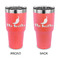 Chili Peppers 30 oz Stainless Steel Ringneck Tumblers - Coral - Double Sided - APPROVAL