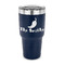 Chili Peppers 30 oz Stainless Steel Tumbler - Navy - Single Sided (Personalized)