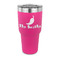 Chili Peppers 30 oz Stainless Steel Ringneck Tumblers - Pink - FRONT