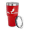 Chili Peppers 30 oz Stainless Steel Ringneck Tumblers - Red - LID OFF