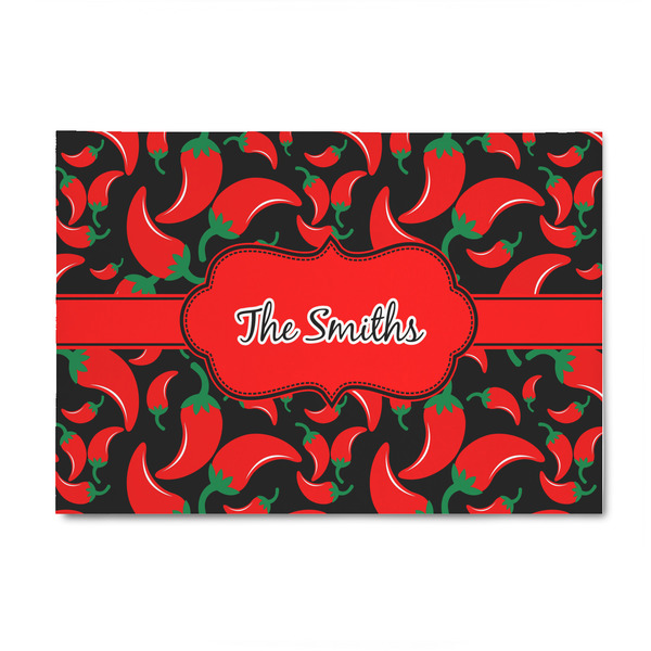 Custom Chili Peppers 4' x 6' Indoor Area Rug (Personalized)