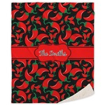 Chili Peppers Sherpa Throw Blanket (Personalized)