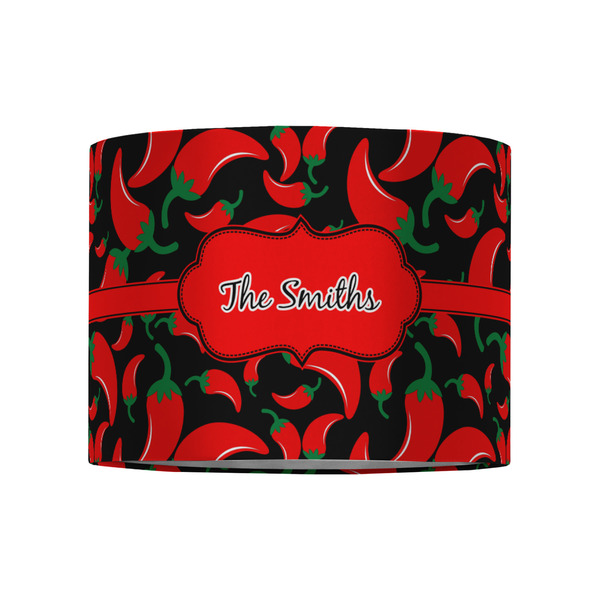 Chili Peppers 8" Drum Lampshade - FRONT (Fabric)