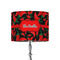 Chili Peppers 8" Drum Lampshade - ON STAND (Fabric)
