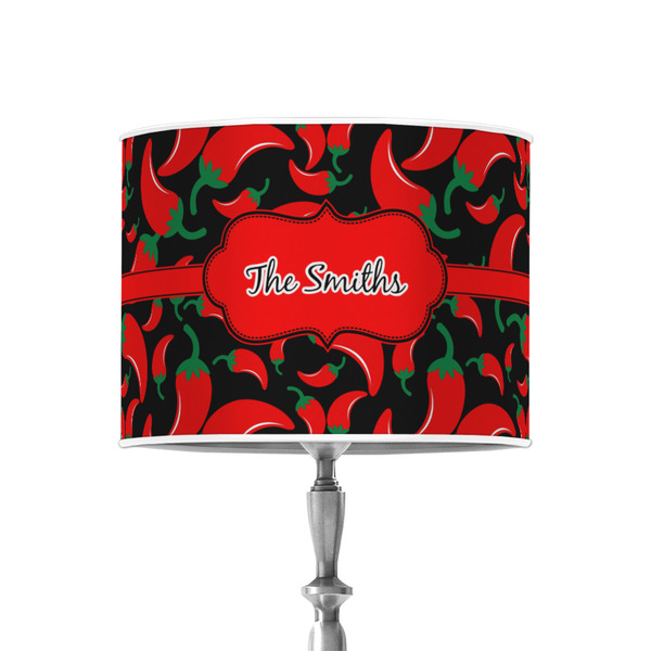 Chili Peppers 8" Drum Lampshade - ON STAND (Poly Film)