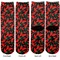 Chili Peppers Adult Crew Socks - Double Pair - Front and Back - Apvl
