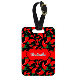 Chili Peppers Metal Luggage Tag w/ Name or Text