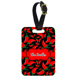 Chili Peppers Metal Luggage Tag w/ Name or Text