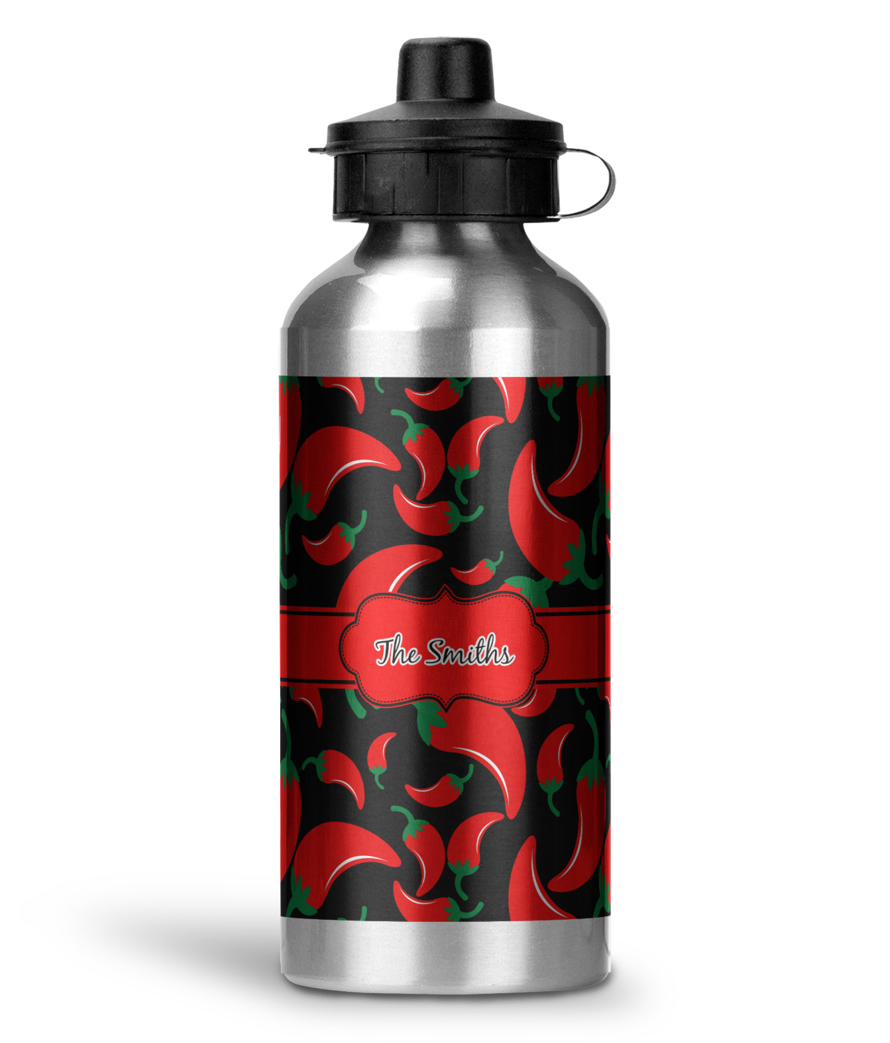 Chili Peppers Water Bottle Aluminum 20 oz (Personalized