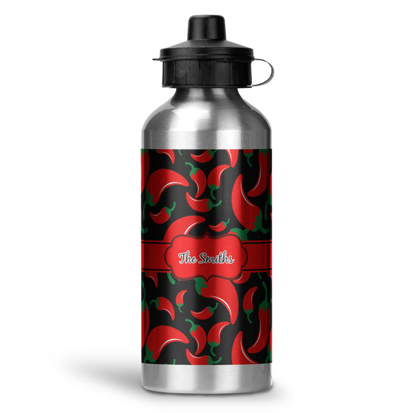 Custom Chili Peppers Water Bottle - Aluminum - 20 oz (Personalized)