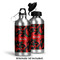 Chili Peppers Aluminum Water Bottle - Alternate lid options