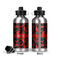 Chili Peppers Aluminum Water Bottle - Front and Back