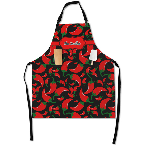 Custom Chili Peppers Apron With Pockets w/ Name or Text