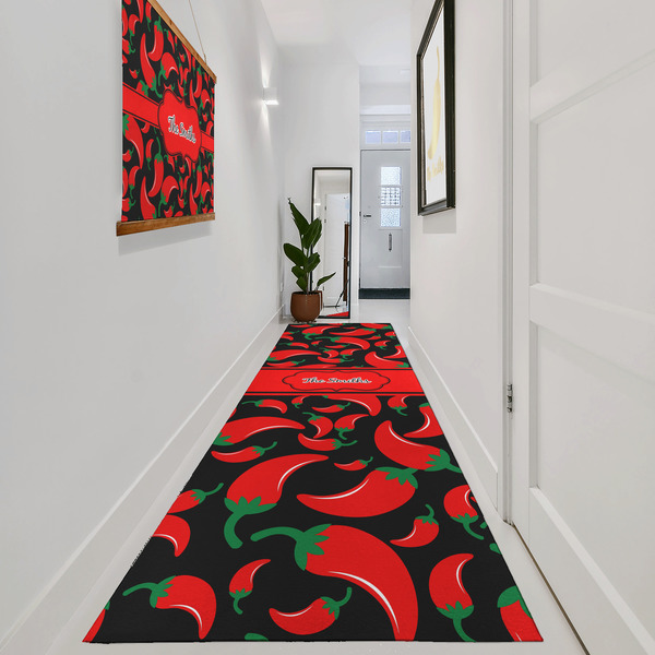 Chili Peppers Area Rug Sizes - In Context (vertical)