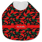 Chili Peppers Jersey Knit Baby Bib w/ Name or Text