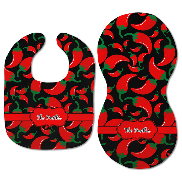 Chili Peppers Baby Bib & Burp Set - Approval (new bib & burp)