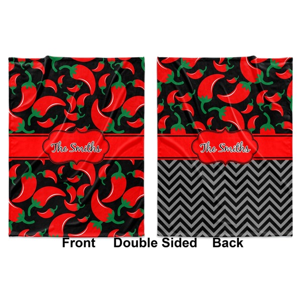 Chili Peppers Baby Blanket (Double Sided - Printed Front and Back)