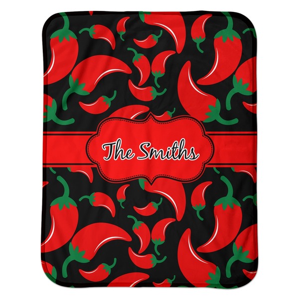 Chili Peppers Baby Sherpa Blanket - Flat