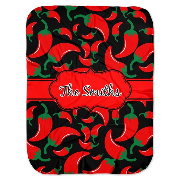 Custom Chili Peppers Baby Swaddling Blanket (Personalized)
