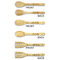Chili Peppers Bamboo Cooking Utensils Set - Double Sided - APPROVAL