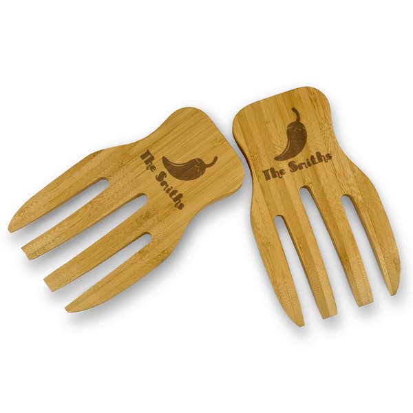 Custom Chili Peppers Bamboo Salad Mixing Hand (Personalized)