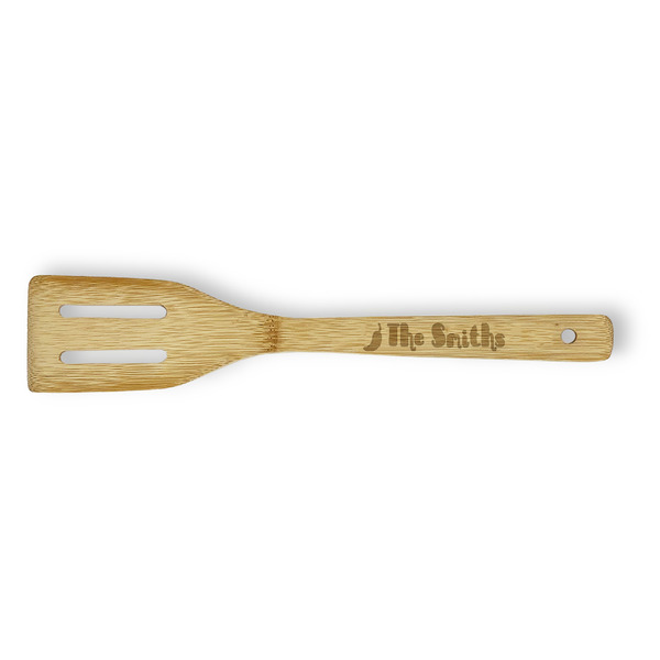 Custom Chili Peppers Bamboo Slotted Spatula - Single Sided (Personalized)