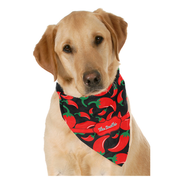 Custom Chili Peppers Dog Bandana Scarf w/ Name or Text