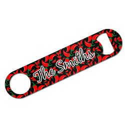 Chili Peppers Bar Bottle Opener - White w/ Name or Text