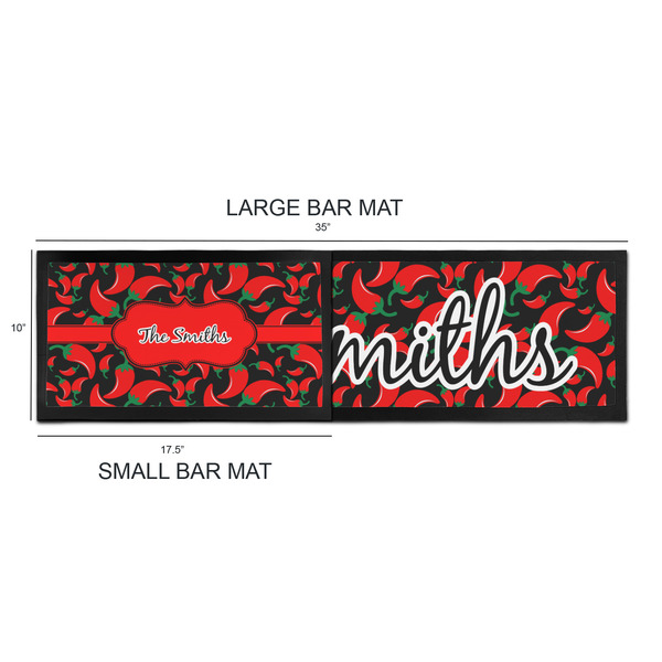 Chili Peppers Bar Mats - Sizing Chart